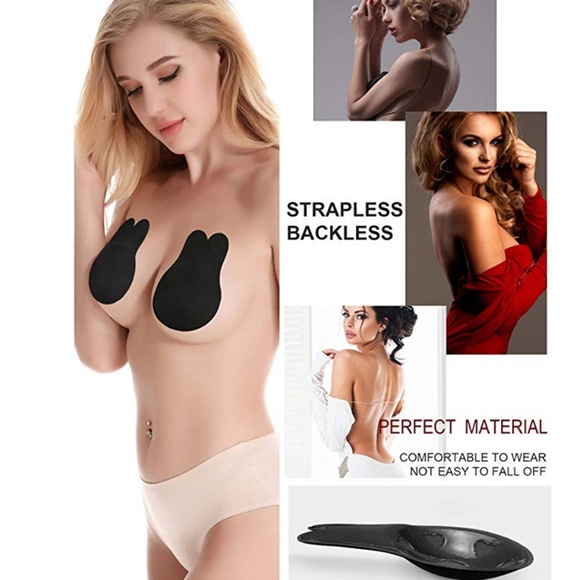 2-Pairs Women's Invisible Lifting Bras Reusable Silicone Nipple Covers Backless - Picture 6 of 6